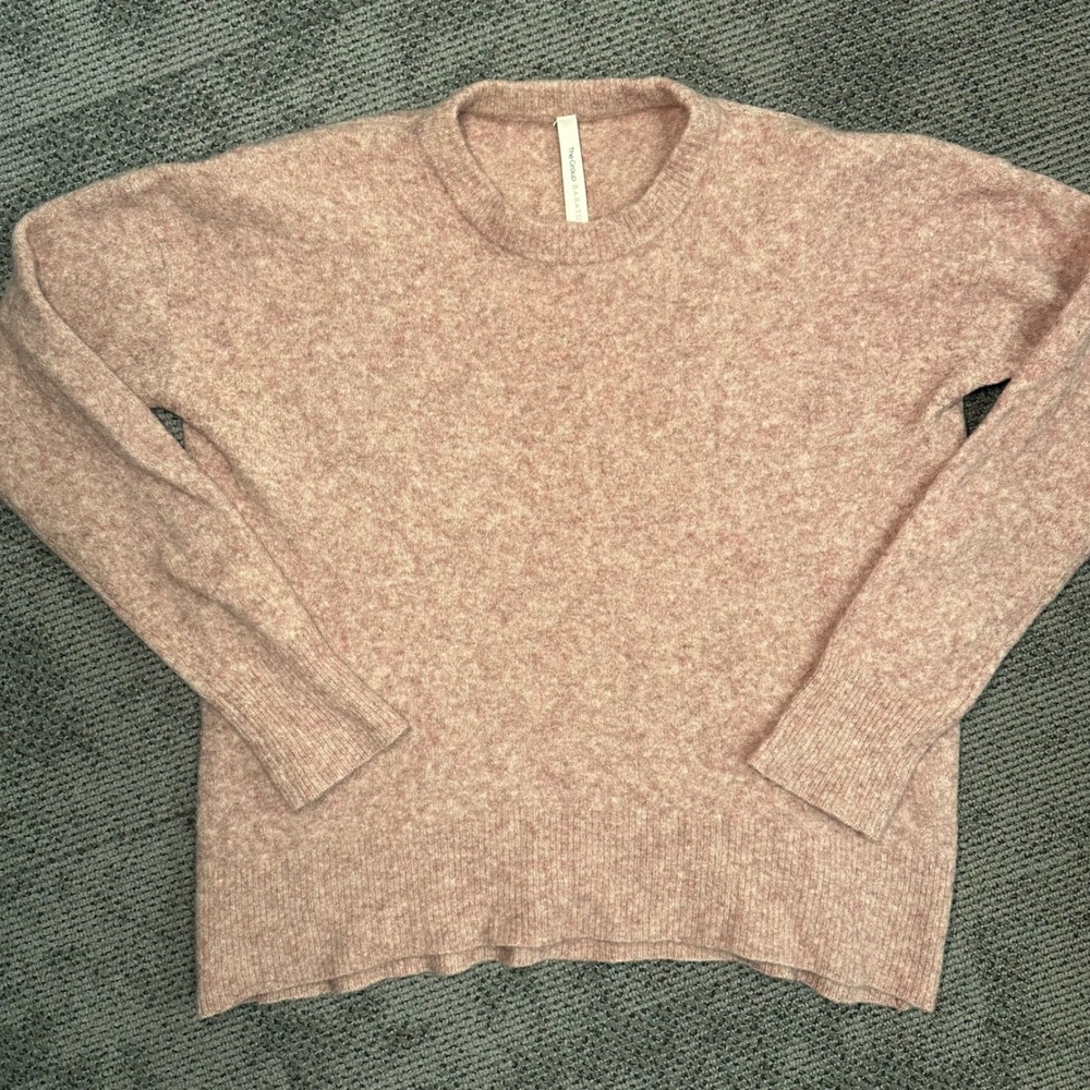 The Group Babaton Merino Wool Yak Blend Crewneck Sweater Pink YAK0-3506-47 M